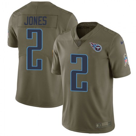 Nike Titans #2 Julio Jones Olive Youth Stitched NFL Limited 2017 Salute To Service Jersey