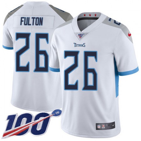 Nike Titans #26 Kristian Fulton White Youth Stitched NFL 100th Season Vapor Untouchable Limited Jersey