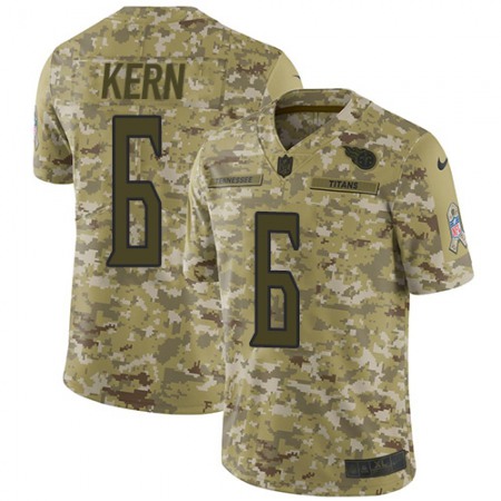 Nike Titans #6 Brett Kern Camo Youth Stitched NFL Limited 2018 Salute to Service Jersey