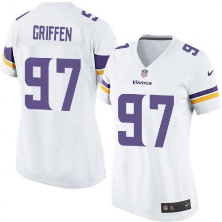 Nike Vikings #97 Everson Griffen White Women's Stitched NFL Elite Jersey