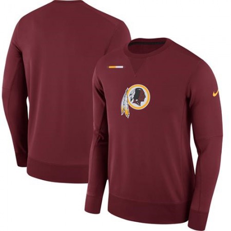 Men's Washington Commanders Nike Burgundy Sideline Team Logo Performance Sweatshirt