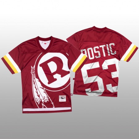 NFL Washington Commanders #53 Jon Bostic Red Men's Mitchell & Nell Big Face Fashion Limited NFL Jersey