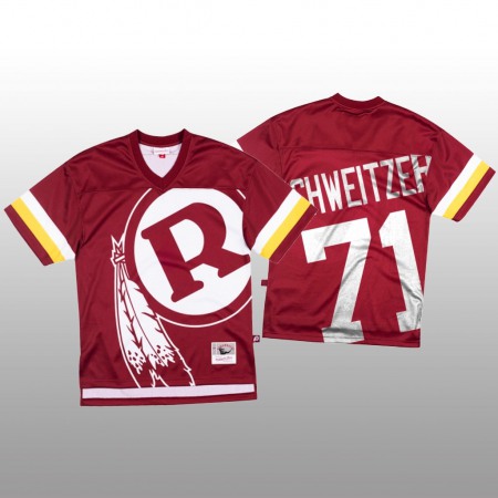 NFL Washington Commanders #71 Wes Schweitzer Red Men's Mitchell & Nell Big Face Fashion Limited NFL Jersey