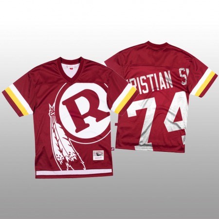 NFL Washington Commanders #74 Geron Christian Sr. Red Men's Mitchell & Nell Big Face Fashion Limited NFL Jersey