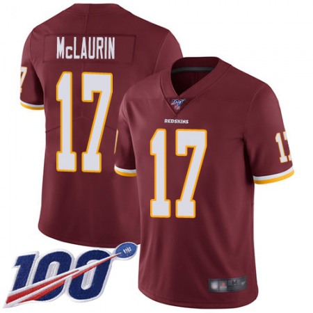 Nike Commanders #17 Terry McLaurin Burgundy Red Team Color Men's Stitched NFL 100th Season Vapor Limited Jersey