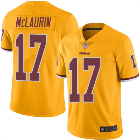 Nike Commanders #17 Terry McLaurin Gold Men's Stitched NFL Limited Rush Jersey
