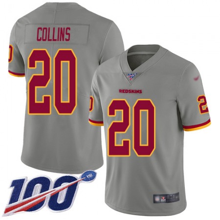 Nike Commanders #20 Landon Collins Gray Men's Stitched NFL Limited Inverted Legend 100th Season Jersey