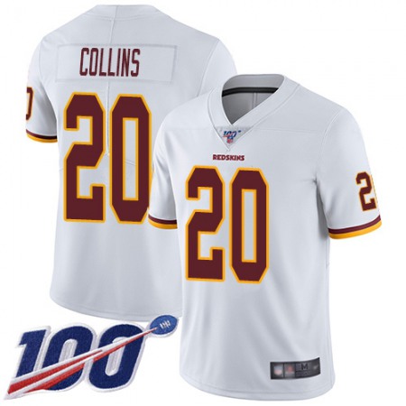 Nike Commanders #20 Landon Collins White Men's Stitched NFL 100th Season Vapor Limited Jersey