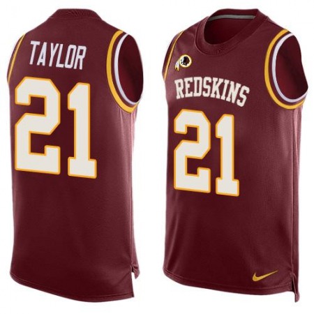 Nike Commanders #21 Sean Taylor Burgundy Red Team Color Men's Stitched NFL Limited Tank Top Jersey