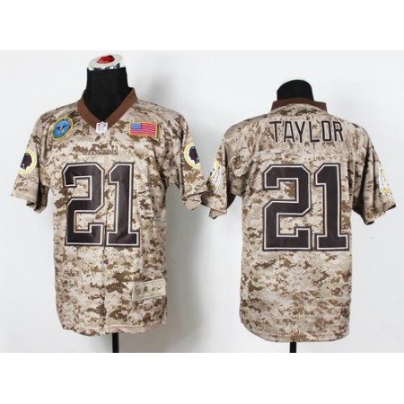 Nike Commanders #21 Sean Taylor Camo Men's Stitched NFL New Elite USMC Jersey