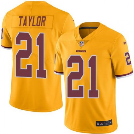 Nike Commanders #21 Sean Taylor Gold Men's Stitched NFL Limited Rush Jersey