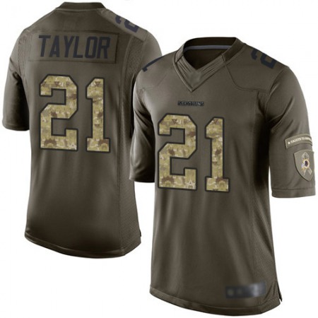 Nike Commanders #21 Sean Taylor Green Men's Stitched NFL Limited 2015 Salute To Service Jersey