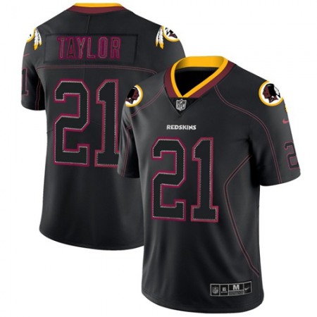 Nike Commanders #21 Sean Taylor Lights Out Black Men's Stitched NFL Limited Rush Jersey