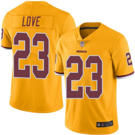 Nike Commanders #23 Bryce Love Gold Men's Stitched NFL Limited Rush Jersey