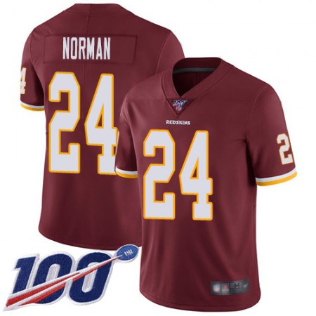 Nike Commanders #24 Josh Norman Burgundy Red Team Color Men's Stitched NFL 100th Season Vapor Limited Jersey