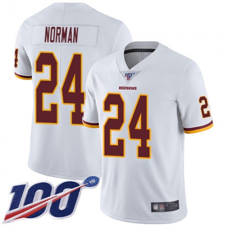 Nike Commanders #24 Josh Norman White Men's Stitched NFL 100th Season Vapor Limited Jersey