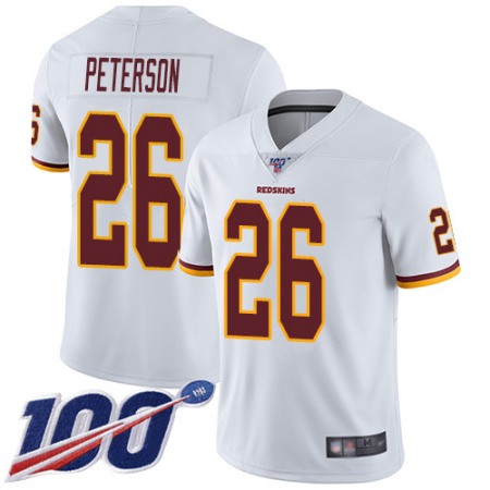 Nike Commanders #26 Adrian Peterson White Men's Stitched NFL 100th Season Vapor Limited Jersey