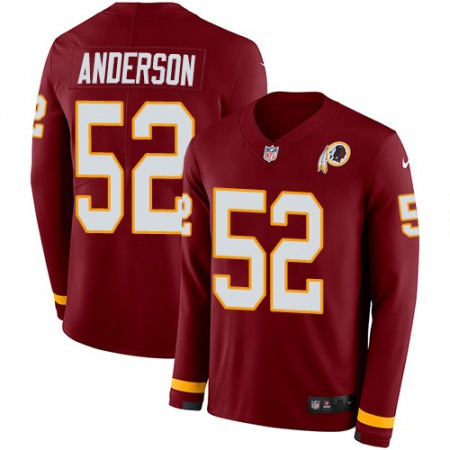 Nike Commanders #52 Ryan Anderson Burgundy Red Team Color Men's Stitched NFL Limited Therma Long Sleeve Jersey