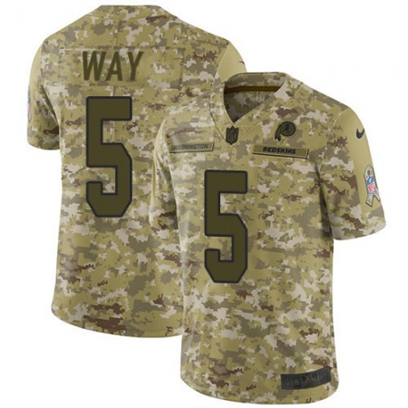 Nike Commanders #5 Tress Way Camo Men's Stitched NFL Limited 2018 Salute To Service Jersey