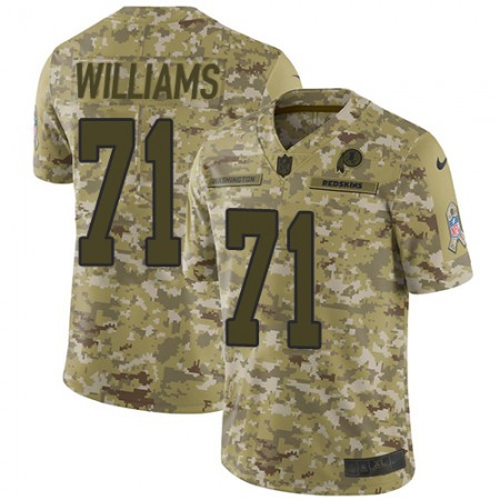 Nike Commanders #71 Trent Williams Camo Men's Stitched NFL Limited 2018 Salute To Service Jersey