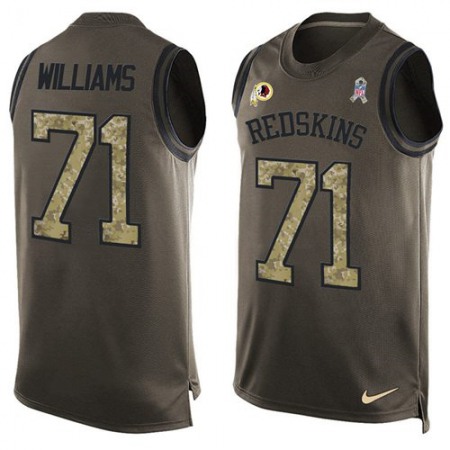 Nike Commanders #71 Trent Williams Green Men's Stitched NFL Limited Salute To Service Tank Top Jersey