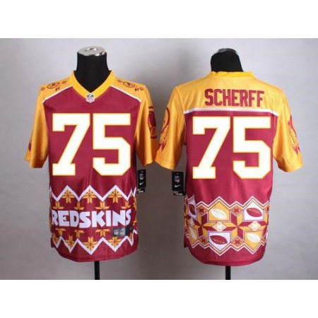 Nike Commanders #75 Brandon Scherff Burgundy Red Men's Stitched NFL Elite Noble Fashion Jersey