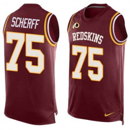 Nike Commanders #75 Brandon Scherff Burgundy Red Team Color Men's Stitched NFL Limited Tank Top Jersey