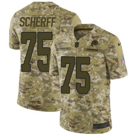 Nike Commanders #75 Brandon Scherff Camo Men's Stitched NFL Limited 2018 Salute To Service Jersey