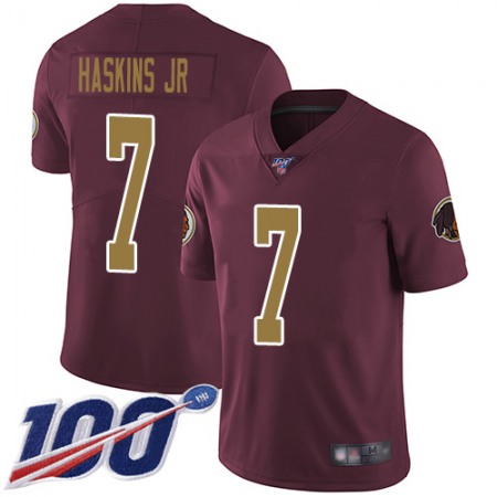 Nike Commanders #7 Dwayne Haskins Jr Burgundy Red Alternate Men's Stitched NFL 100th Season Vapor Limited Jersey