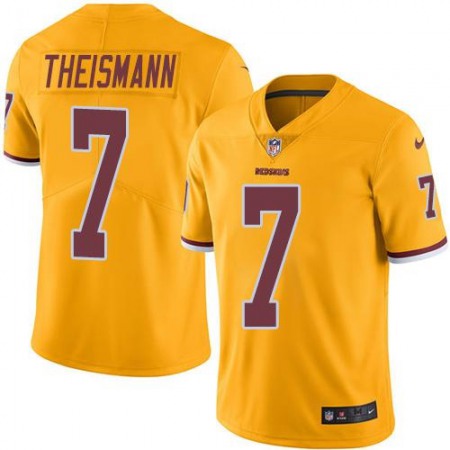Nike Commanders #7 Joe Theismann Gold Men's Stitched NFL Limited Rush Jersey