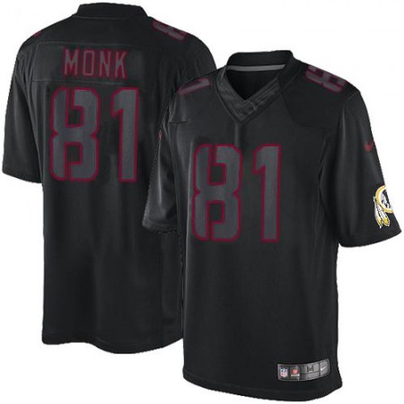 Nike Commanders #81 Art Monk Black Men's Stitched NFL Impact Limited Jersey