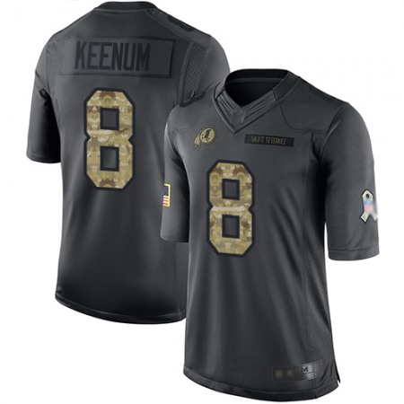 Nike Commanders #8 Case Keenum Black Men's Stitched NFL Limited 2016 Salute to Service Jersey