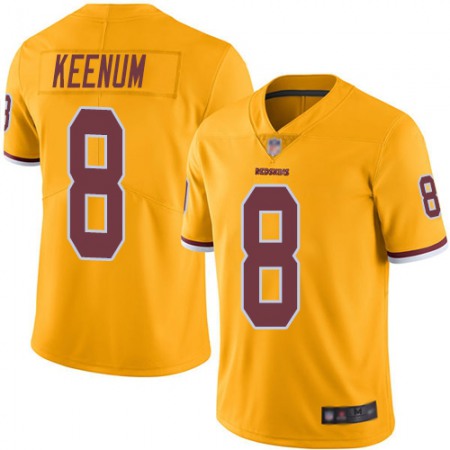 Nike Commanders #8 Case Keenum Gold Men's Stitched NFL Limited Rush Jersey