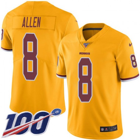 Nike Commanders #8 Kyle Allen Gold Men's Stitched NFL Limited Rush 100th Season Jersey