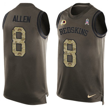 Nike Commanders #8 Kyle Allen Green Men's Stitched NFL Limited Salute To Service Tank Top Jersey