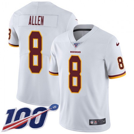 Nike Commanders #8 Kyle Allen White Men's Stitched NFL 100th Season Vapor Untouchable Limited Jersey