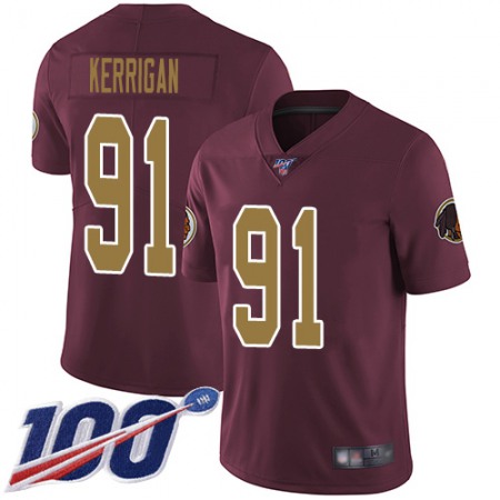 Nike Commanders #91 Ryan Kerrigan Burgundy Red Alternate Men's Stitched NFL 100th Season Vapor Limited Jersey