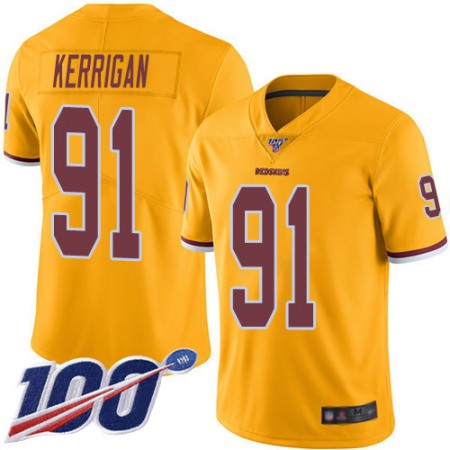 Nike Commanders #91 Ryan Kerrigan Gold Men's Stitched NFL Limited Rush 100th Season Jersey