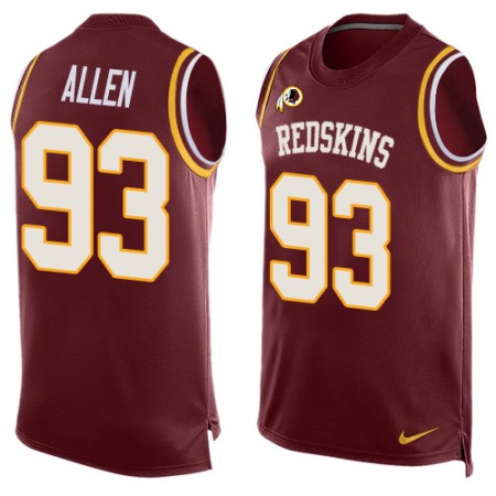 Nike Commanders #93 Jonathan Allen Burgundy Red Team Color Men's Stitched NFL Limited Tank Top Jersey