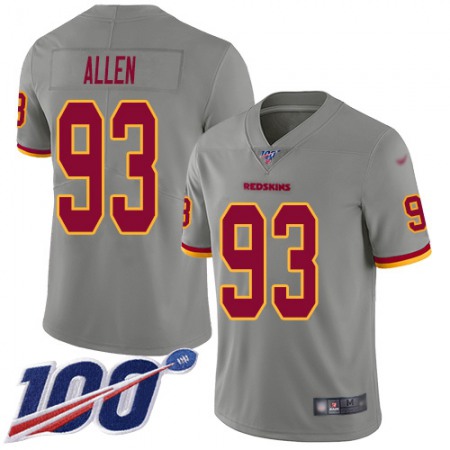 Nike Commanders #93 Jonathan Allen Gray Men's Stitched NFL Limited Inverted Legend 100th Season Jersey