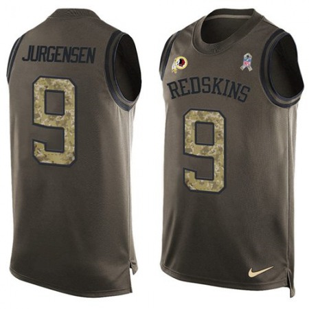 Nike Commanders #9 Sonny Jurgensen Green Men's Stitched NFL Limited Salute To Service Tank Top Jersey