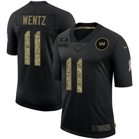 Washington Commanders #11 Carson Wentz Men's Nike 2020 Salute To Service Camo Limited NFL Jersey Black