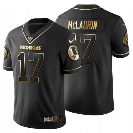 Washington Commanders #17 Terry McLaurin Men's Nike Black Golden Limited NFL 100 Jersey