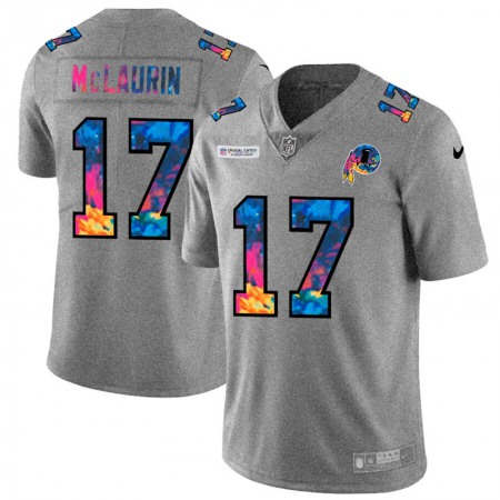 Washington Commanders #17 Terry McLaurin Men's Nike Multi-Color 2020 NFL Crucial Catch NFL Jersey Greyheather