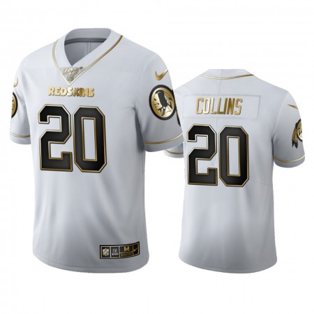 Washington Commanders #20 Landon Collins Men's Nike White Golden Edition Vapor Limited NFL 100 Jersey