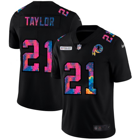 Washington Commanders #21 Sean Taylor Men's Nike Multi-Color Black 2020 NFL Crucial Catch Vapor Untouchable Limited Jersey