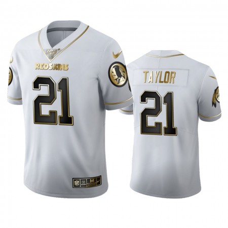 Washington Commanders #21 Sean Taylor Men's Nike White Golden Edition Vapor Limited NFL 100 Jersey