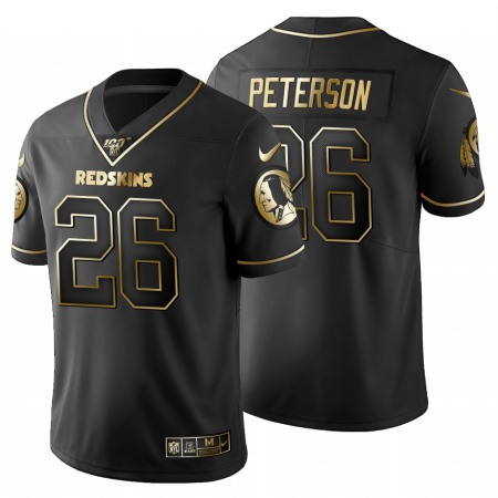 Washington Commanders #26 Adrian Peterson Men's Nike Black Golden Limited NFL 100 Jersey