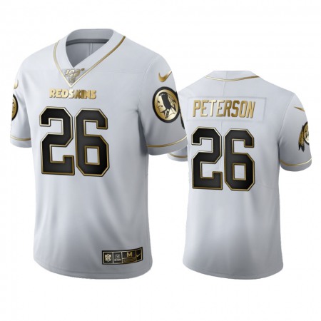 Washington Commanders #26 Adrian Peterson Men's Nike White Golden Edition Vapor Limited NFL 100 Jersey