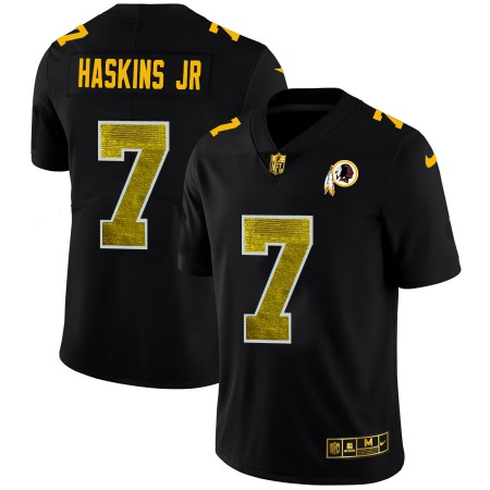 Washington Commanders #7 Dwayne Haskins Jr Men's Black Nike Golden Sequin Vapor Limited NFL Jersey